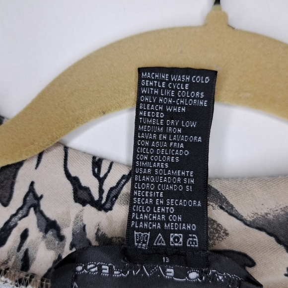 Josephine Chaus Animal Print Sleeveless- Black and Cream Women's XXL #51 - Picture 7 of 7